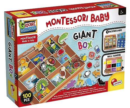 Liscianigiochi 103164 Tier Giant Box, Montessori Baby-XXL-AUFBEWAHRUNGSBOX, Large von Liscianigiochi