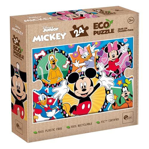 Lisciani - Puzzle Disney Mickey - 24 Teile Doppelseitiges Puzzle für Kinder ab 3 Jahren - Rückseite Zum Ausmalen - Format 25x35 cm - Disney Creative Activity - Geburtstagsgeschenkidee Lisciani - Puzzle Disney Mickey - 24 Teile Doppelseitiges Puzzle für Kinder ab 3 Jahren - Rückseite Zum Ausmalen - Format 25x35 cm - Disney Creative Activity - Geburtstagsgeschenkidee von Liscianigiochi