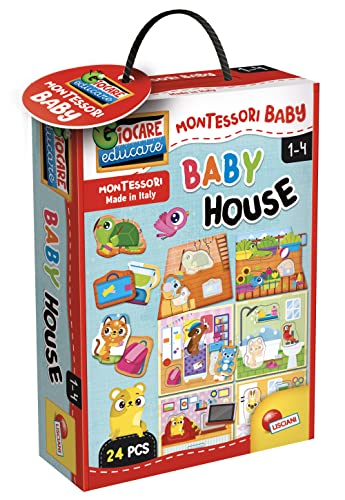 Liscianigiochi 100613 House, Montessori Baby-EINLEGEPAPIERHAUS-Puzzle, One Size von Liscianigiochi