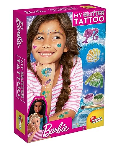 Lisciani - BARBIE - Meine Wissenschaftlichen Tattoos - Ephedra Tattoos - Kreatives Spiel - Aufkleber, Pulver, Ahesive Edelsteine - Für Mädchen ab 5 Jahren von Liscianigiochi