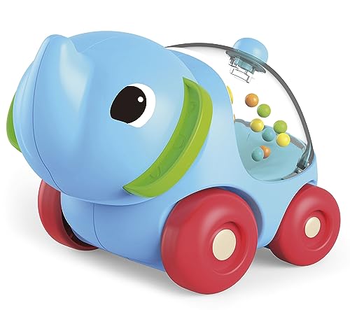 Lisciani - Auto Elefant und Puzzles für Baby - Lernspiel - Sensorische Entwicklung - Kleines Auto mit Kugeln - Kugeln Machen Kreisförmige Bewegungen - 1 bis 4 Jahre - CAROTINA BABY von Liscianigiochi