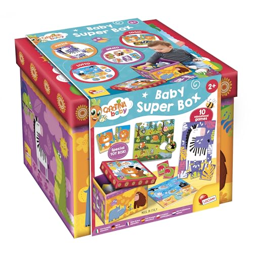 Lisciani - CAROTINA BABY Super Box - Bunte Box mit riesigen Lernspielen - Für Kinder ab 1 Jahr - Mit Puzzles, Memo und Zuordnungsspielen - Spielerische und lehrreiche Lernaktivität von Liscianigiochi