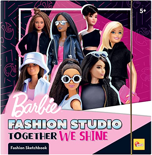 Lisciani - BARBIE - Skizzenbuch Set Wir Glänzen - Modestudio - Models zum Anziehen - Kreatives Spiel - Supermodische Kleidung - Farbmarker - Für Mädchen ab 4 Jahren von Liscianigiochi