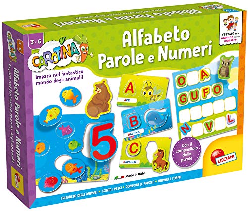 Liscianigiochi 60184 Carotina Maxi Alphabet Parole-Zigarette-Umeri, Mehrfarbig von Liscianigiochi