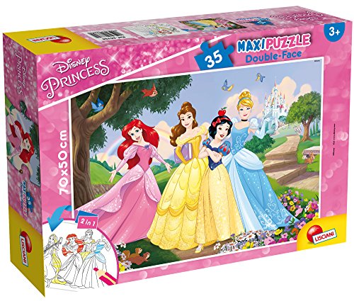 Liscianigiochi 66704 Princess Maxipuzzle doppelseitig 35, Mehrfarbig von Disney