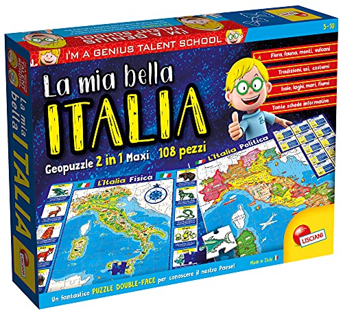 Liscianigiochi 80571 I'm a Genius: la Mia Bella Italia Italy geopuzzle, Mehrfarbig von Liscianigiochi