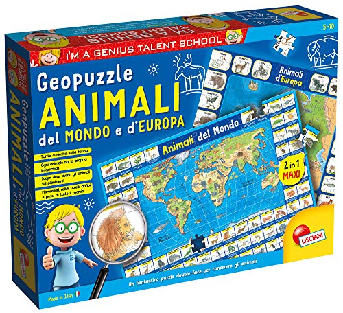 Liscianigiochi 80748 I'm a Genius: Animali Geopuzzle, Mehrfarbig von Liscianigiochi