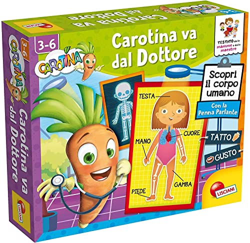 Liscianigiochi 85590 Sprechender Stift Karotine Geht zum Arzt Carotina Pädagogisches Spiel Vorschule, Mehrfarbig von Liscianigiochi