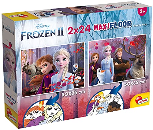 Liscianigiochi 86580 Disney Supermaxi 2 x 24 Frozen Puzzle für Kinder, Mehrfarbig von Liscianigiochi