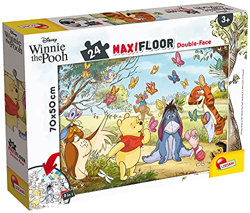 Liscianigiochi 86665 Disney DF Maxi Floor 24 Winnie The Pooh Puzzle für Kinder, Mehrfarbig von Liscianigiochi