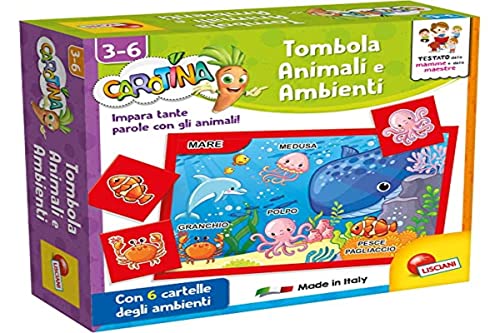 Liscianigiochi 87495 Carrot Quadrotte Animals and Environments Carotina Lernspiel Vorschule, mehrfarbig von Liscianigiochi