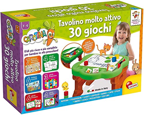 Liscianigiochi 90075 Carotina Beistelltisch sehr aktiv, 30 Spiele, Neue Edition, Mehrfarbig, M von Liscianigiochi