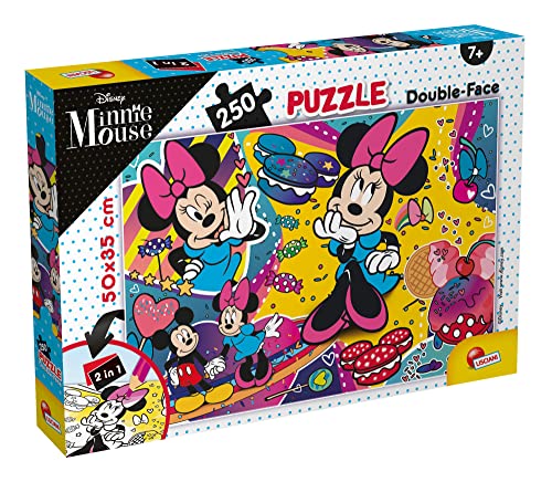 Lisciani, Maxi Puzzle für Kinder ab 4 Jahren, 250 Teile, 2 in 1 Doppelseitig Vorder-/Rückseite zum Ausmalen - Disney Minnie Mouse - 91690 von Liscianigiochi