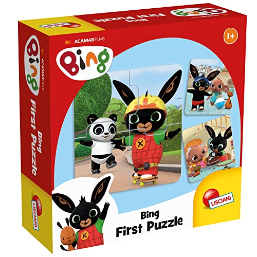 Liscianigiochi - BING Officiel - Jeu Educatif Premier Puzzle Bébé - pour Enfant dès 1 an - Puzzle 4 Pièces Renforcées - Développe la Motricité fine, l'Attention, la Mémoire et la Logique de Bébé von Liscianigiochi