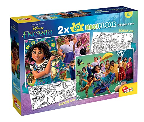 Lisciani - DISNEY - Encanto - DF Maxifloor - Puzzle Recto/Verso double face - Verso à Colorier - Puzzle 2 x 60 pièces - Puzzle Educatif - Développe la Créativité - 50x35 cm von Liscianigiochi