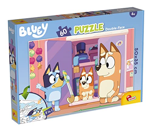 Lisciani - BLUEY PUZZLE - Puzzle ab 3 Jahren – 60 Teile – Double Face: Puzzle & Malfläche – Bluey Lernspiel ab 3 Jahren – Fördert Logik, Kreativität & Konzentration – 50 x 35 cm Format Lisciani - BLUEY PUZZLE - Puzzle ab 3 Jahren – 60 Teile – Double Face: Puzzle & Malfläche – Bluey Lernspiel ab 3 Jahren – Fördert Logik, Kreativität & Konzentration – 50 x 35 cm Format von Liscianigiochi