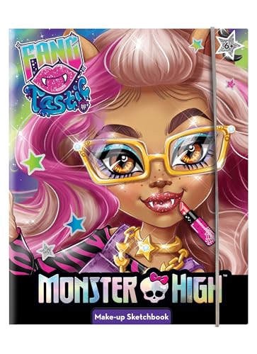 LISCIANI - MONSTER HIGH - Make-up und Malaktivitätsbuch - Fantastisches Make-up - Für Kinder ab 6 Jahren - 44 Seiten - Enthält Skizzenbuch mit Make-up-Set & Spiegel von Liscianigiochi