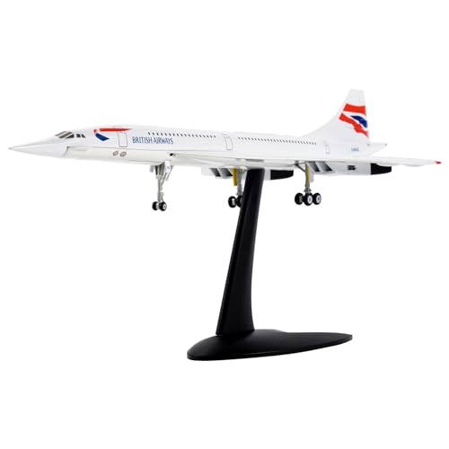 Liseng 1/200 Concorde Überschall Passagierflugzeug Air British Model für Zuhause Büro Bücherregal Sammlerstück Dekoration von Liseng