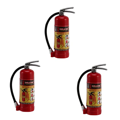Lisher 3 x RC Dekoration Mini Feuerlöscher aus Metall für 1/10 RC Crawler Axial SCX10 90046 TRX4 D90, Rot von Lisher