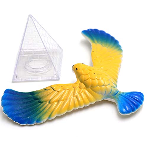 Lisher Magie Ausgleich Vogel Wissenschaft Büro Spielzeug Ausgleich Neue Spaß Kinder Lernen Geschenk Kind Lernspielzeug mit Pyramidenhalter, zufällige Farbe von Lisher