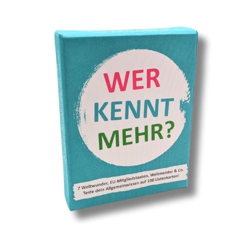 Listenwissen Wer kennt mehr I Teste Dein Allgemeinwissen in 100 Listen I für Erwachsene I Gesellschaftsspiele I Kartenspiele I Wissensspiele I Familienspiele (Classic Edition) von Listenwissen