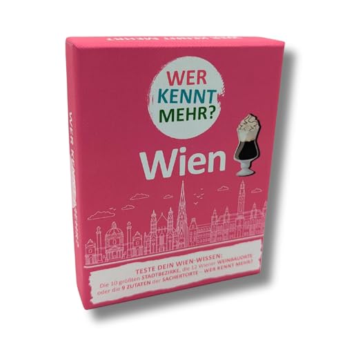 Listenwissen Wer kennt mehr I Teste Dein Allgemeinwissen in 50 Listen I für Erwachsene I Gesellschaftsspiele I Kartenspiele I Wissensspiele I Familienspiele (Wien Edition) von Listenwissen