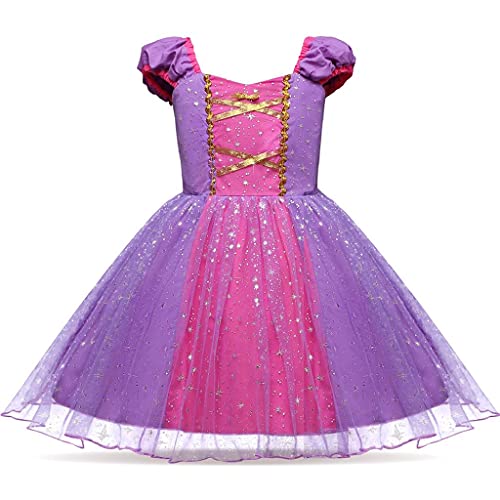 Lito Angels Prinzessin Rapunzel Kostüm Pailletten Kleid Verkleidung für Baby Mädchen Größe 12-18 Monate 86 von Lito Angels