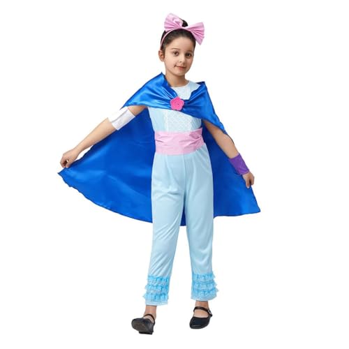 Lito Angels Bo Story Kostüm Kleid Verkleidung mit Umhang und Haarreif für Kinder Mädchen Größe 9-10 Jahre 140, Blau von Lito Angels