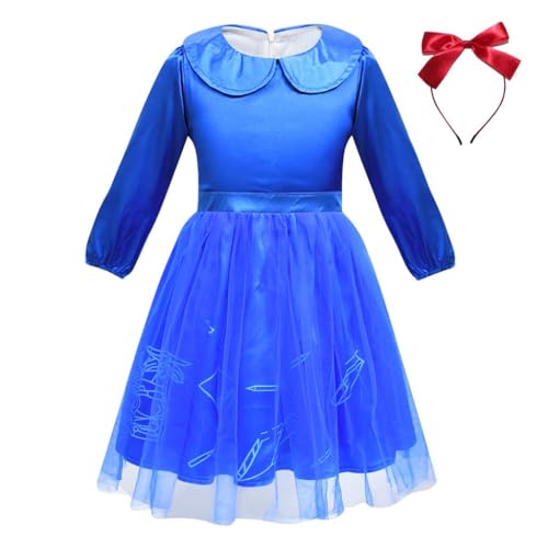 Lito Angels Buch Charakter Kleid Kostüm Verkleidung mit Haarreif für Kinder Mädchen Größe 8-9 Jahre 134, Blau von Lito Angels