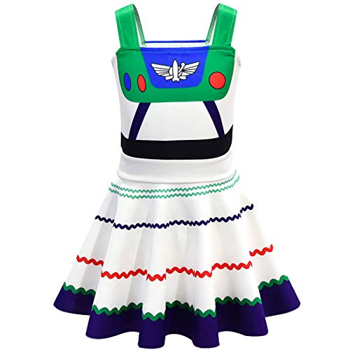 Lito Angels Buzz Lightyear Kostüm Kleid Verkleidung für Kinder Mädchen Größe 9-10 Jahre 140 von Lito Angels