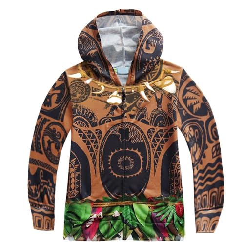 Lito Angels Kostüm Kapuzenjacke Zipper Hoodie Reißverschluss Jacke für Kinder Jungen, Karneval Halloween Party Verkleidung, Größe 5-6 Jahre 116 von Lito Angels