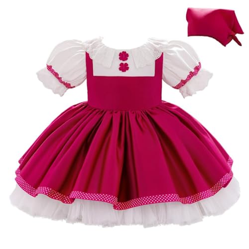 Lito Angels Dirndl Kleid Kostüm Verkleidung mit Kopftuch Kurzarm für Kleinkind Mädchen Oktoberfest Karneval Festival Größe 12-18 Monate 86, Fuchsia Pink Lito Angels Dirndl Kleid Kostüm Verkleidung mit Kopftuch Kurzarm für Kleinkind Mädchen Oktoberfest Karneval Festival Größe 12-18 Monate 86, Fuchsia Pink von Lito Angels