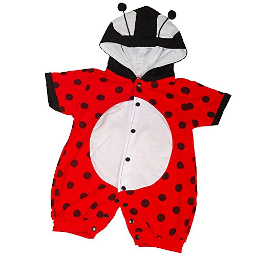 Lito Angels Ladybug Marienkäfer Kostüm Kleid für Baby, Body Strampler Onesie Verkleidung Größe 12-18 Monate 86 von Lito Angels