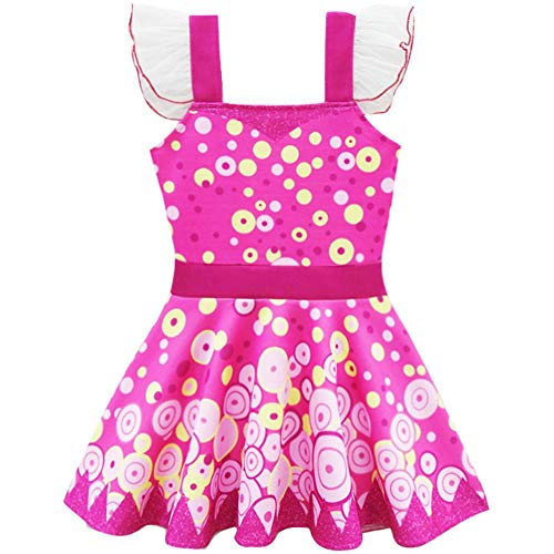 Lito Angels Mia and Me Kostüm Kleid für Kinder Mädchen Party Verkleidung, Größe Gr. 3-4 Jahre 104, Pink von Lito Angels