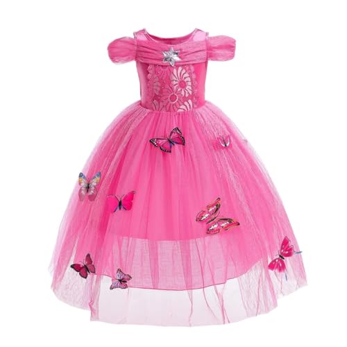 Lito Angels Prinzessin Aurora Kleid für Kleinkind Mädchen, Dornröschen Kostüm Prinzessinenkleid Verkleidung, Größe 18-24 Monate 92, Heißes Rosa von Lito Angels