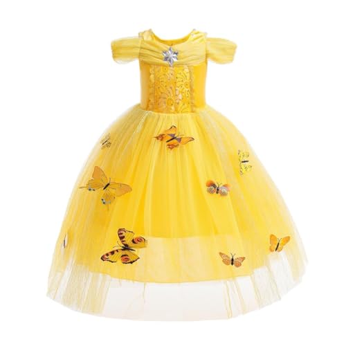 Lito Angels Prinzessin Belle Kleid für Kleinkind Mädchen, Die Schöne und das Biest Kostüm Verkleidung, Größe 18-24 Monate 92, Gelbes von Lito Angels