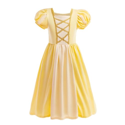 Lito Angels Prinzessin Belle die Schöne und das Biest Kleid Kostüm Verkleidung für Kinder Mädchen Größe 3-4 Jahre 104 (Tag-Nummer 100) von Lito Angels