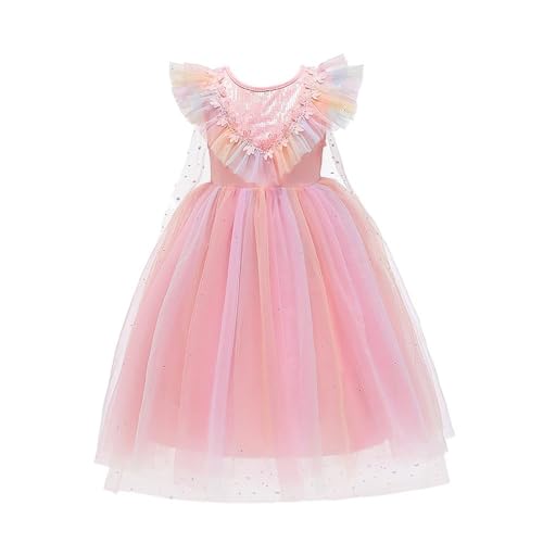 Lito Angels Prinzessin Einhorn Kostüm Kleid mit Umhang und Stirnband für Baby Mädchen Größe 12-18 Monate, rosa (Tag Nummer 90) von Lito Angels