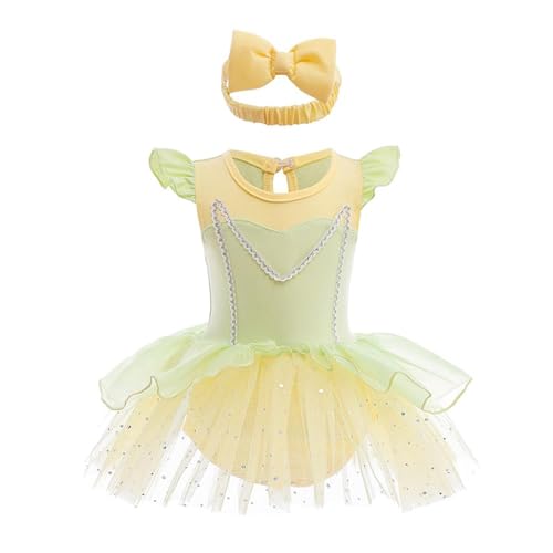 Lito Angels Prinzessin Jasmin Kostüm Kleid Verkleidung für Baby Mädchen, Body Strampler mit Stirnband Größe 0-3 Monate 56 von Lito Angels