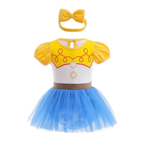 Lito Angels Prinzessin Jessie Kostüm Kleid Verkleidung für Baby Mädchen, Body Strampler mit Stirnband Größe 0-3 Monate 56/62 von Lito Angels