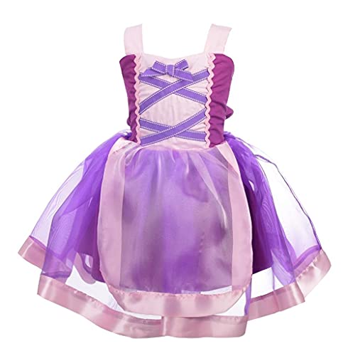 Lito Angels Prinzessin Rapunzel Kleid Kostüm Verkleidung für Kleinkind Mädchen Größe 3-4 Jahre, Lila von Lito Angels