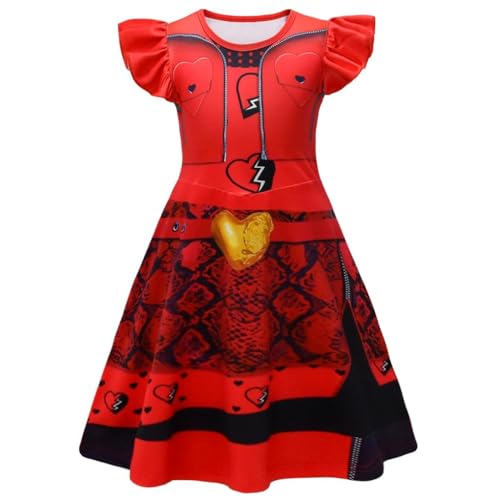 Lito Angels Prinzessin Red Kleid Kostüm Verkleidung für Kinder Mädchen Größe 11-12 Jahre 152, Rot von Lito Angels