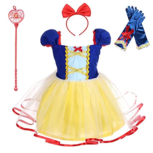 Lito Angels Prinzessin Schneewittchen Kleid mit Zubehör für Kleinkind Mädchen, Party Kostüm Verkleidung Geburtstagskleid, Größe 2-3 Jahre 98 von Lito Angels