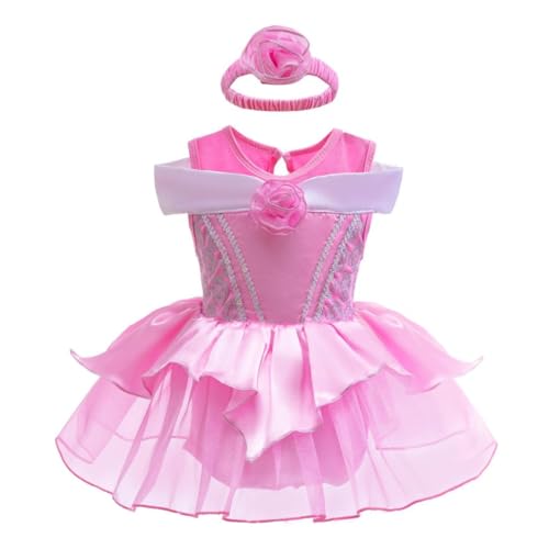 Lito Angels Prinzessin Aurora Bodysuit mit Stirnband für Baby Mädchen 12-18 Monate, Weicher Baumwollstoff Karneval Halloween Geburtstagsoutfit Alltagskostüm Rosa 86 Lito Angels Prinzessin Aurora Bodysuit mit Stirnband für Baby Mädchen 12-18 Monate, Weicher Baumwollstoff Karneval Halloween Geburtstagsoutfit Alltagskostüm Rosa 86 von Lito Angels