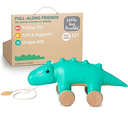 Little Big Friends Pull Along Friends | Pull Along Toy for Baby | Traditional Toys | Easy to Clean | Achille The Crocodile von Little Big Friends