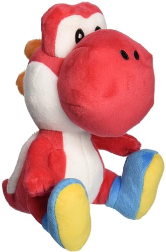 Little Buddy 1389 All Star Collection Red Yoshi Plush, 7" Super Mario Brothers Plüsch, rot, 6 " von Little Buddy