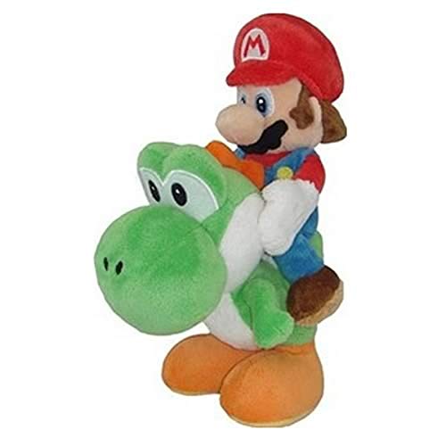 Little Buddy 1241 Super Bros. 8" Mario Riding Yoshi Plush Plüsch, Mehrfarbig, Einheitsgröße von Little Buddy