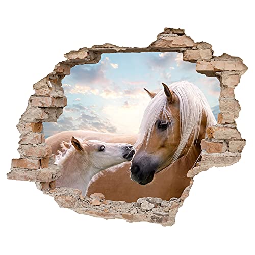 Little Deco 3D Wandsticker Wandaufkleber Wandtattoo Kinderzimmer Mädchen Pferd Wanddeko Spielzimmer Wandbild Poster Tapete Schlafzimmer Kleinkind Horse DL639-7 von Little Deco