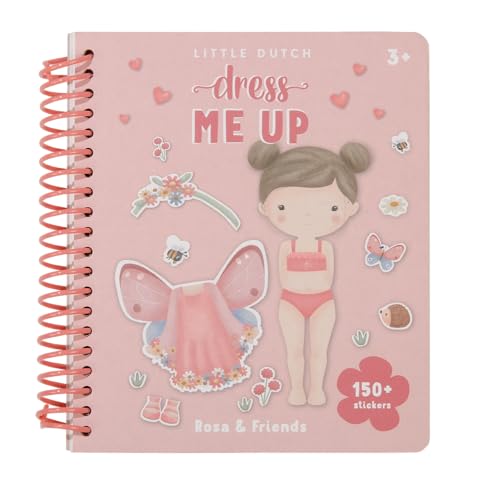 Little Dutch 125414 Stickerbuch Dress me up - Rosa & Friends von Little Dutch