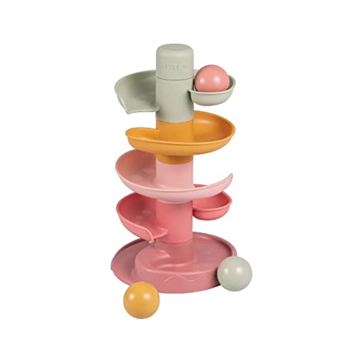 Little Dutch RUBO Toys 2007439 Marble Run with Rattle Balls Bath Toy Pink von Little Dutch